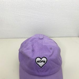 Tillys embroidered slogan “nope”  baseball cap